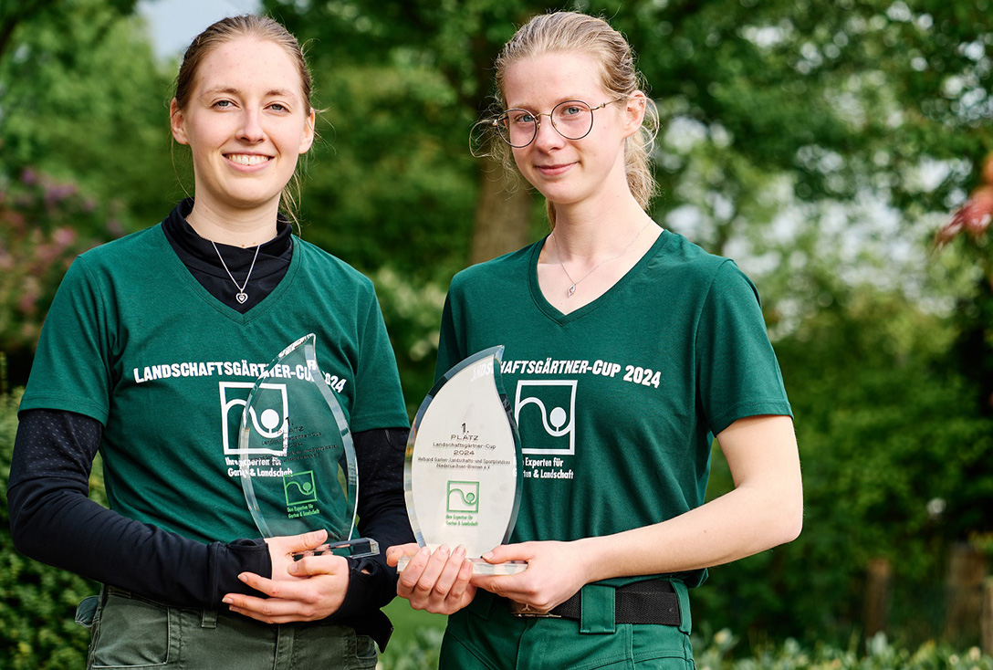 Hanna Kanzelmeier und Klara Thöle Gewinnerinnen Landschaftsgärtner-Cup 2024