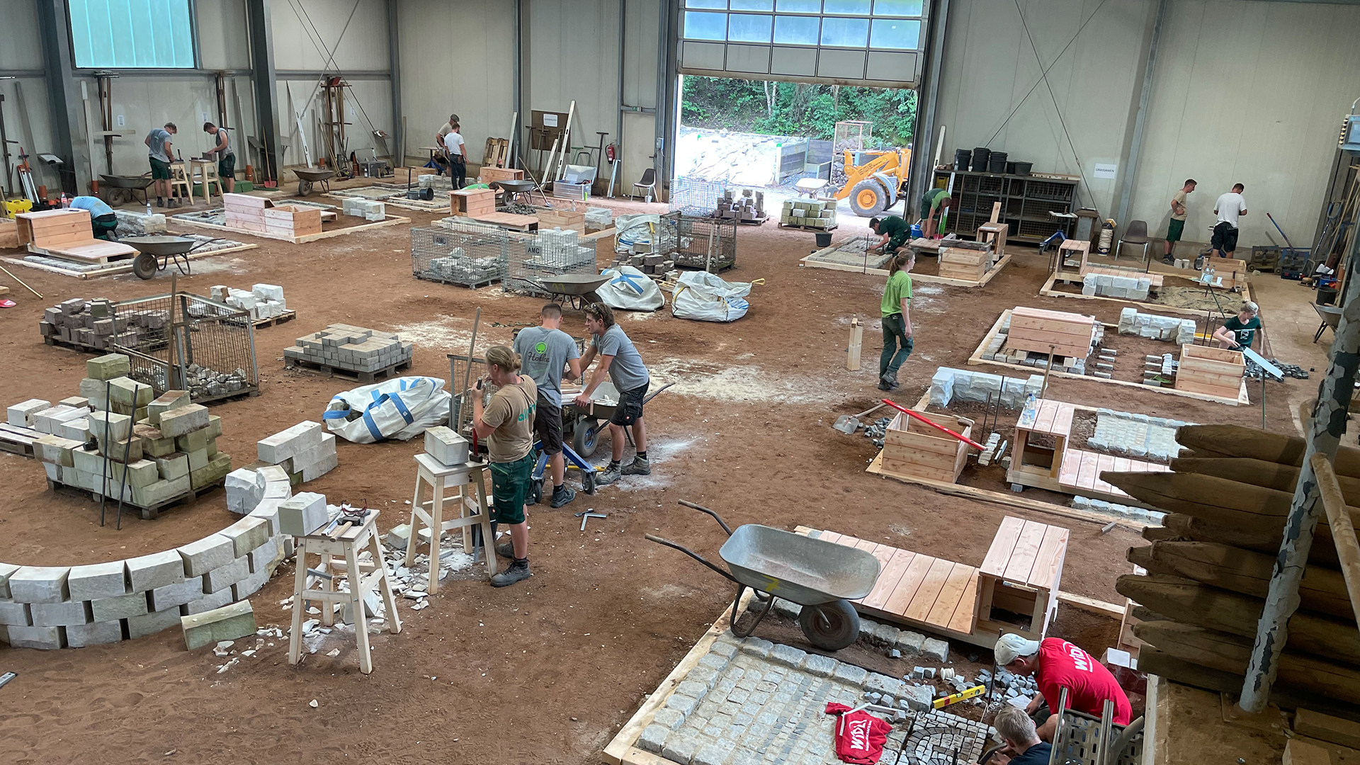 Training Landschaftsgärtner-Cup, alle arbeiten konzentriert