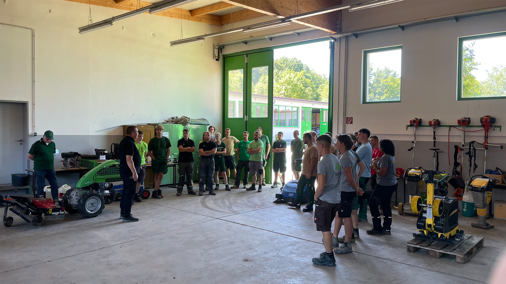 Trainingswoche Landschaftsgärtner-Cup 2024 Schulung in der Halle