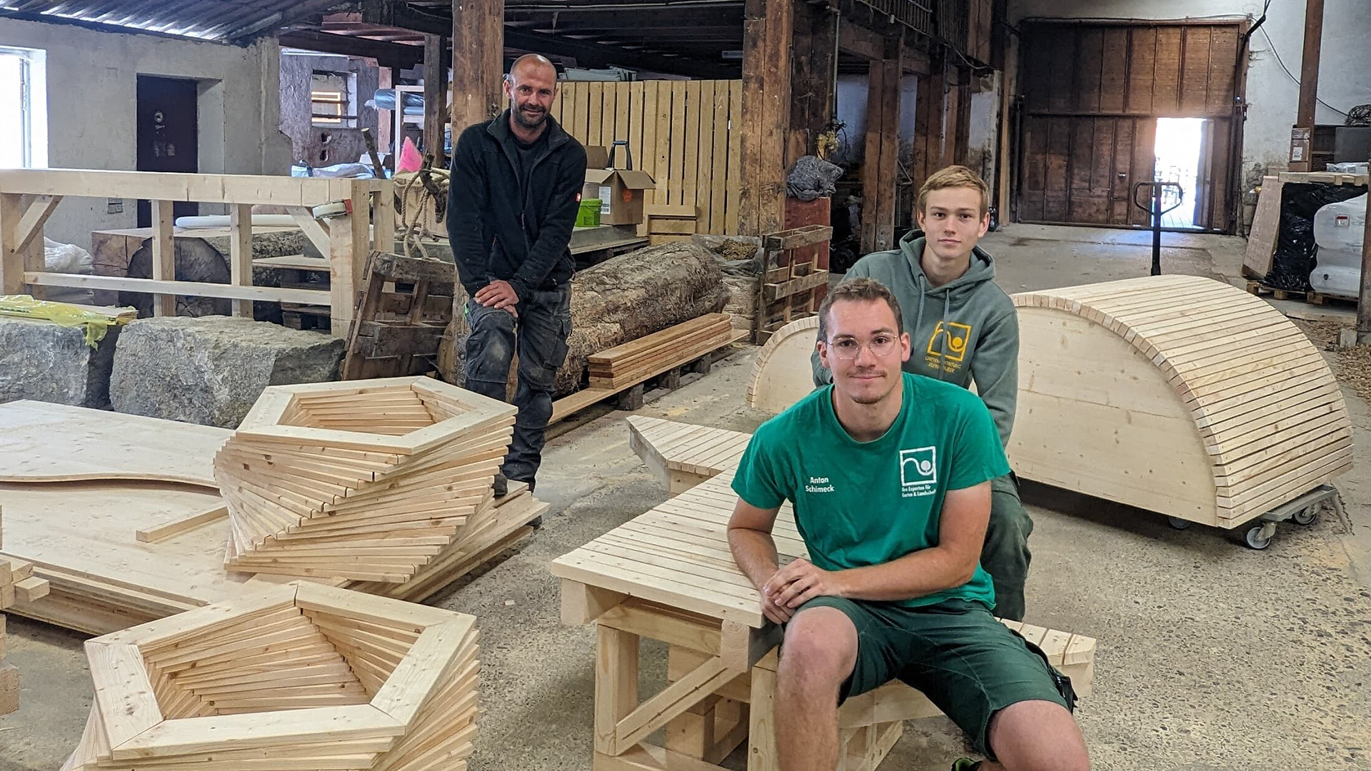 Anton Schimeck und Theo Kleinstäuber beim Training im Sommer 2024 mit dem TrainerJohannes Gaugel